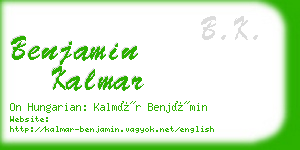 benjamin kalmar business card